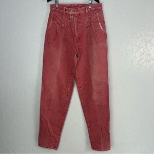 Vintage Rocky Mountain Salmon Pink High Waist Tall Jeans Size 33/15 or 30 X 35